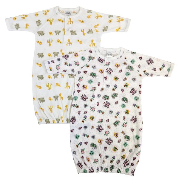 Newborn Baby Girls 2 Piece Gown Set Nc_0773