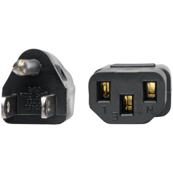 Eaton Tripp Lite Series Desktop Computer AC Power Cable, NEMA 5-15P to C13 - 10A, 125V, 18 AWG, 15 ft. (4.57 m), Black - Image 3