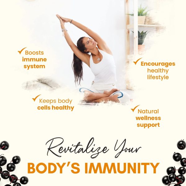 Immune Support Supplement Elderberry Capsules with Vitamin D3 Vitamin C and Zinc for Immune Support Immune Boosters for Adults - Image 3
