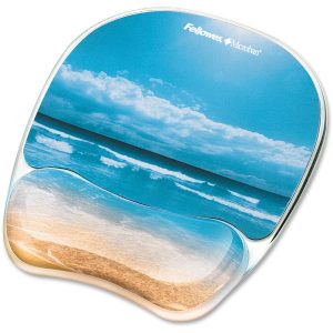 Fellowes® Photo Gel Mouse Pad Wrist Rest with MICROBAN® - Sandy Beach (9179301)