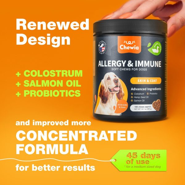 Dog Allergy Relief Chews   Itch Relief for Dogs   Anti Itch   Dog Allergy Chews   US Formulated Dog Itching Skin Relief with Salmon Oil   Immune Health Seasonal Allergies & Hot Spots Support Treats - Image 2