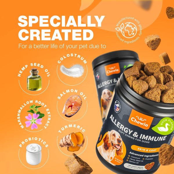 Dog Allergy Relief Chews   Itch Relief for Dogs   Anti Itch   Dog Allergy Chews   US Formulated Dog Itching Skin Relief with Salmon Oil   Immune Health Seasonal Allergies & Hot Spots Support Treats - Image 5