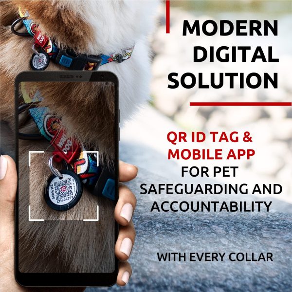 Nylon Dog Collar   Adjustable Dog Collar for Large Dogs Small & Medium Dogs   Breakaway Puppy Collars for Large Breed Dogs   Boy & Girl Dog Collars with Durable Plastic Buckle and QR Dog Tag - Image 3