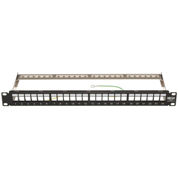 Eaton Tripp Lite Series 24-Port 1U Rack-Mount Shielded Blank Keystone/Multimedia Patch Panel, RJ45 Ethernet, USB, HDMI, Cat5e/6 - Image 3