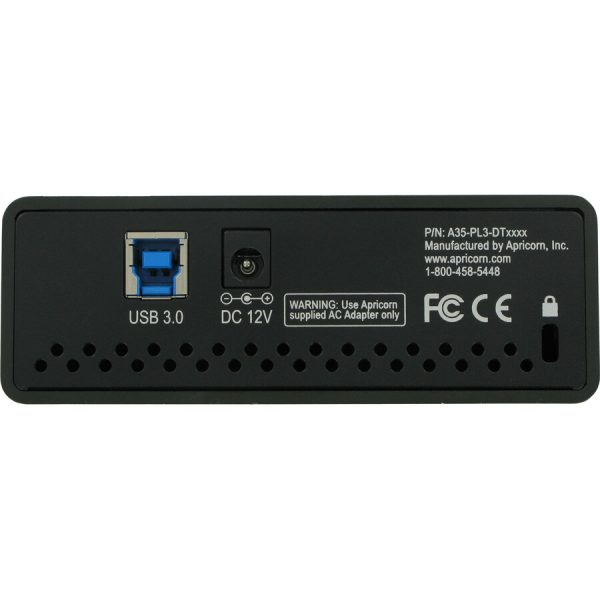 Apricorn Aegis Padlock DT FIPS ADT-3PL256F-12TB 12 TB Desktop Hard Drive - External - Black - TAA Compliant - Image 2