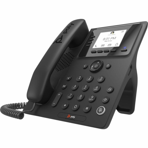 Poly CCX 350 IP Phone - Corded - Corded - Desktop, Wall Mountable - Black - Image 3