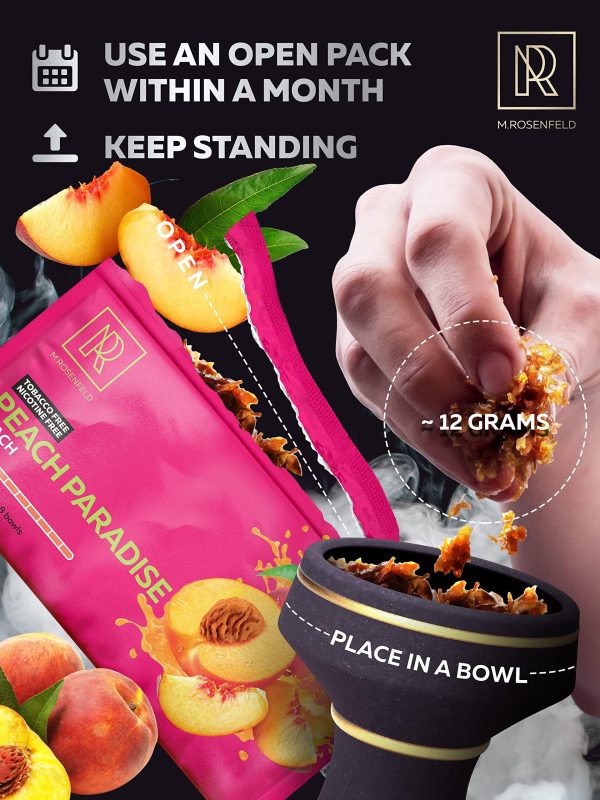 Peach Hookah Flavor Herbal Hookah Peach Shisha   100 Gram   3.5 ounce Hookah Shisha Tobacco Free Molasses Hookah Tobacco & Nicotine Free Shisha with Organic Shisha Hookah Flavors (Pack of 1) - Image 5