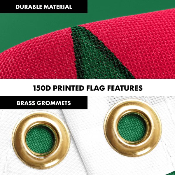 G128 Combo Pack: 6 Ft Tangle Free Aluminum Spinning Flagpole (Black) & Dominica Dominican Flag 3x5 Ft, LiteWeave Pro Series Printed 150D Polyester | Pole with Flag Included - Image 4