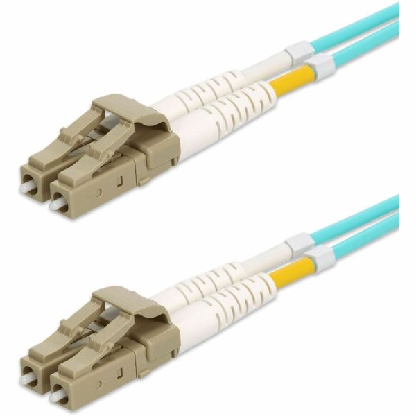 AddOn 6m LC (Male) to LC (Male) Aqua OM4 Duplex Fiber OFNR (Riser-Rated) Patch Cable - Image 2