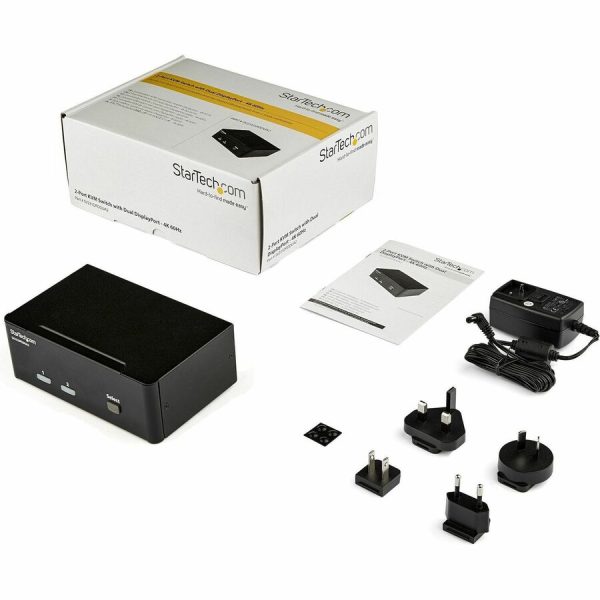 StarTech.com 2 Port DisplayPort Dual-Monitor KVM Switch - DisplayPort KVM - 4K 60 Hz - Image 2