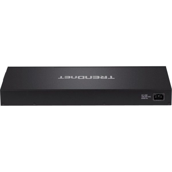 Roll over image to zoom in TRENDnet 18-Port Gigabit PoE+ Smart Surveillance Switch with 16 x Gigabit PoE+ Ports; TPE-3018LS; 2 x Shared Gigabit Ports (RJ-45 or SFP); 220W PoE Budget; Long Range PoE+; VLAN; QoS; LACP; ONVIF - Image 3
