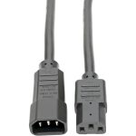 Eaton Tripp Lite Series Heavy-Duty PDU Power Cord, C13 to C14 - 15A, 250V, 14 AWG, 10 ft. (3.05 m), Black