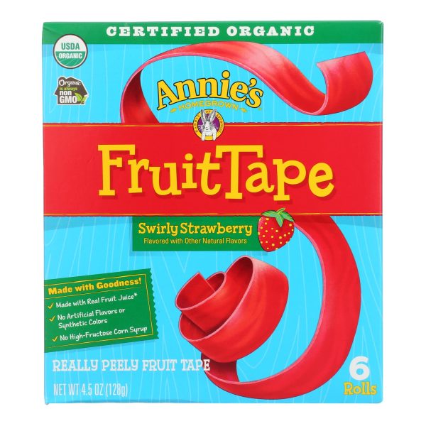 Annie's Homegrown - Really Peely Fruit Tape - Swirly Strawberry - Case of 8 - 4.5 oz. - Image 3