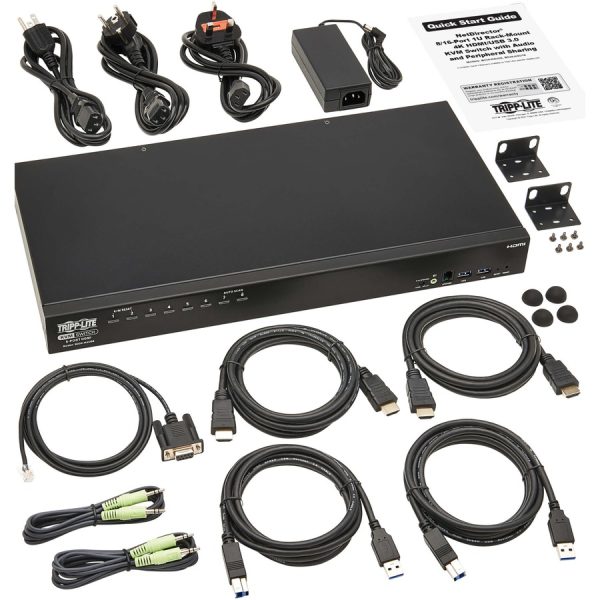 Eaton Tripp Lite Series 8-Port 4K HDMI/USB KVM Switch - 4K 60 Hz Video/Audio, USB Peripheral Sharing, 1U Rack-Mount, TAA - Image 4
