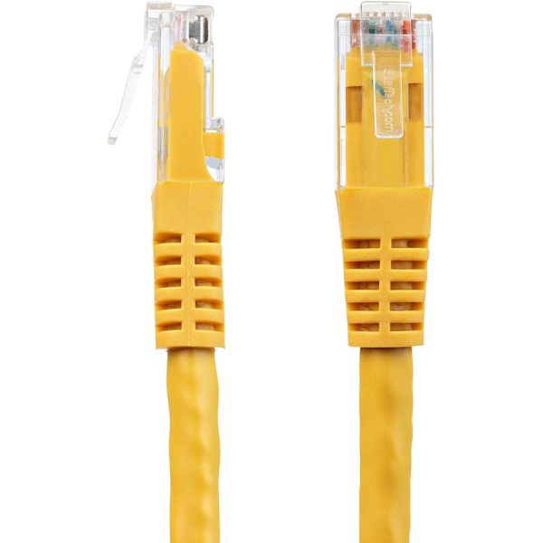 StarTech.com 50ft CAT6 Ethernet Cable - Yellow Molded Gigabit - 100W PoE UTP 650MHz - Category 6 Patch Cord UL Certified Wiring/TIA - Image 2
