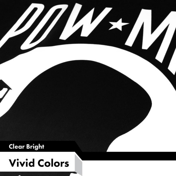 POW MIA Black Flag 3x5 Ft 2-Pack 150D Printed Polyester By G128 - Image 3