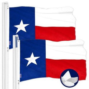 Texas TX State Flag 2x3FT 2-Pack Embroidered Polyester By G128
