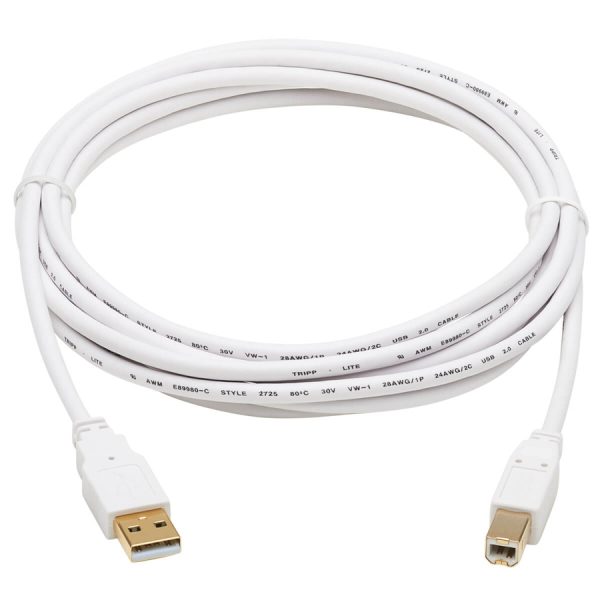 Eaton Tripp Lite Series Safe-IT USB 2.0 A to B Antibacterial Cable (M/M), White, 10 ft. (3.05 m) - Image 4