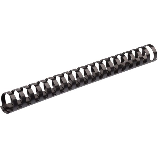Fellowes Plastic Combs - Round Back, 1" , 200 Sheets, Black, 50 pack - Image 2