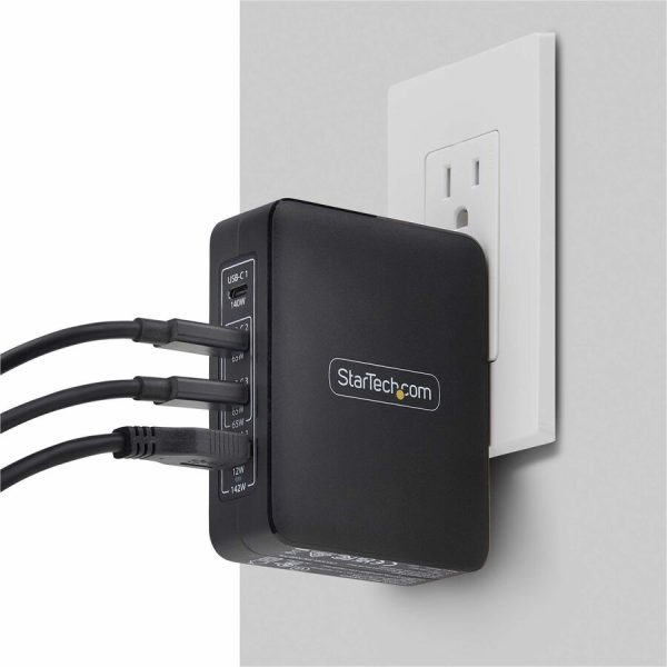 StarTech.com 140W USB-C Wall Charger, 3x USB-C/1x USB-A, PD 3.1 Portable GaN Power Adapter for MacBook Pro/Max/Dell XPS/Inspiron/Precision - Image 7