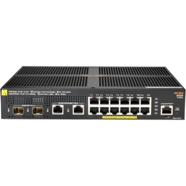 HPE 2930F 12G PoE+ 2G/2SFP+ Switch - Image 2