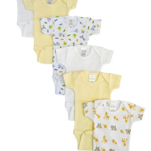 Baby Boy, Baby Girl, Unisex Short Sleeve Onezies Variety (pack Of 6) Nc_0233