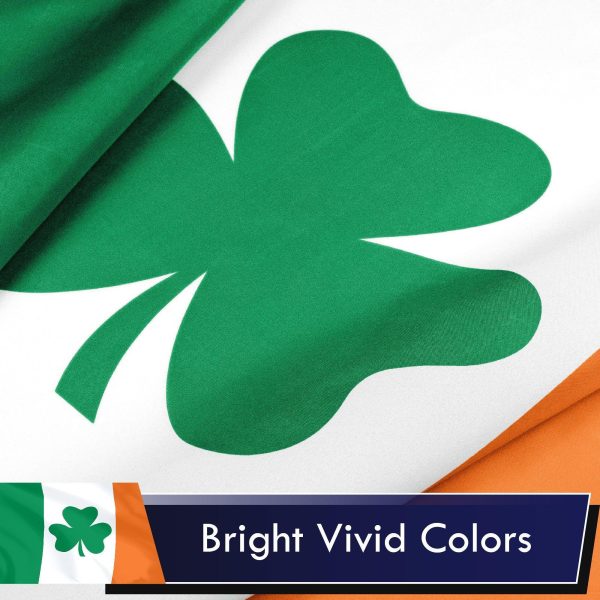 Ireland SHAMROCK Irish Flag 3x5 Ft 2-Pack Printed Polyester By G128 - Image 3