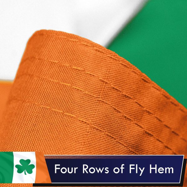 Ireland SHAMROCK Irish Flag 3x5 Ft 2-Pack Printed Polyester By G128 - Image 5