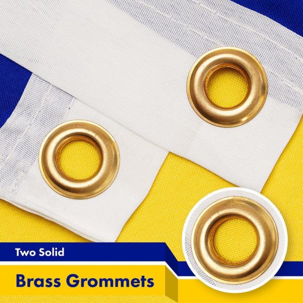G128 3 Pack: Bosnia and Herzegovina Flag | 3x5 Ft | LiteWeave Pro Series Printed 150D Polyester | Country Flag, Vibrant Colors, Brass Grommets, Thicker and More Durable Than 100D 75D Poly - Image 2