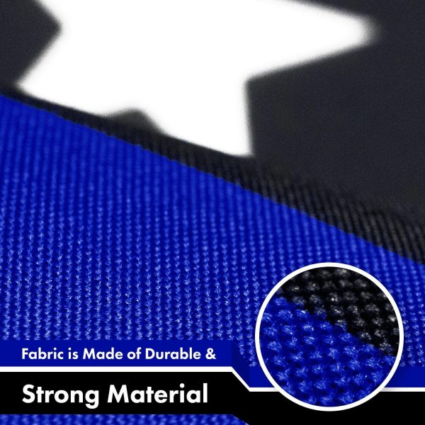 G128 10 Pack: Thin Blue Line Flag | 3x5 Ft | LiteWeave Pro Series Printed 150D Polyester, 4 Corner Brass Grommets | Duty and Honor Flag, Vibrant Colors, More Durable Than 100D 75D Polyester - Image 4