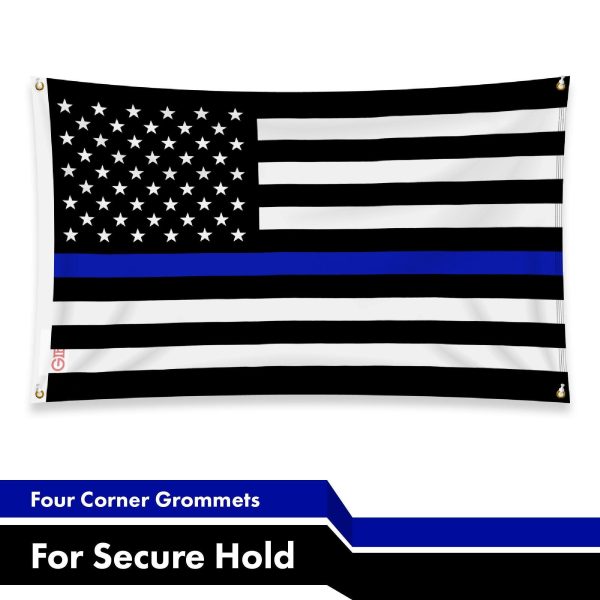 G128 10 Pack: Thin Blue Line Flag | 3x5 Ft | LiteWeave Pro Series Printed 150D Polyester, 4 Corner Brass Grommets | Duty and Honor Flag, Vibrant Colors, More Durable Than 100D 75D Polyester - Image 6