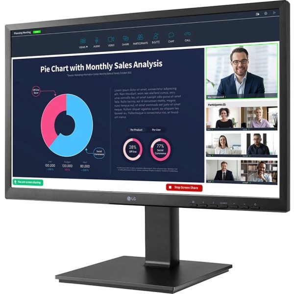 LG 24BP750C-B 24" Class Webcam Full HD LCD Monitor - 16:9 - Black - Image 3