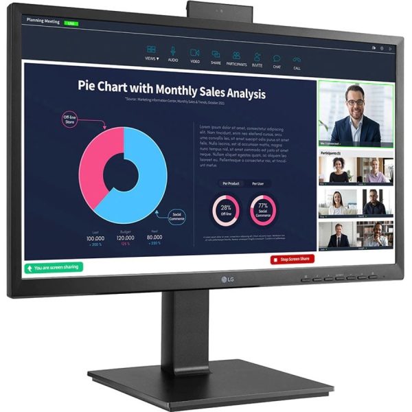 LG 24BP750C-B 24" Class Webcam Full HD LCD Monitor - 16:9 - Black - Image 5
