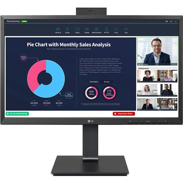 LG 24BP750C-B 24" Class Webcam Full HD LCD Monitor - 16:9 - Black - Image 11