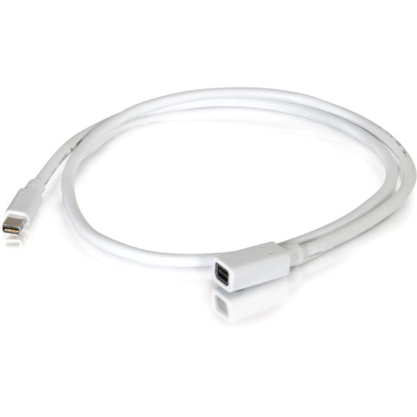 C2G 6ft Mini DisplayPort Extension Cable M/F - White - Image 2