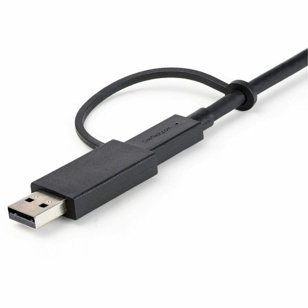 StarTech.com 3ft/1m USB-C Cable with USB-A Adapter Dongle, USB-C to C (10Gbps/PD), USB-A to C (5Gbps), 2-in-1 USB C Cable for Hybrid Dock - Image 4
