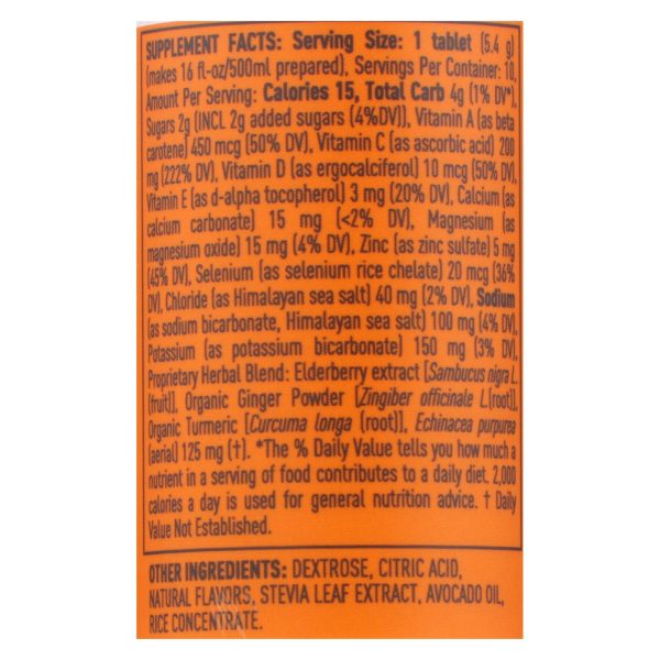 Nuun Hydration - Drink Tab Immun Orange Ctrs - Case of 8 - 10 TAB - Image 3
