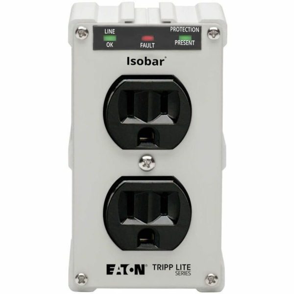 Eaton Tripp Lite Series Isobar 2-Outlet Surge Protector, Direct Plug-In, 1410 Joules, Diagnostic LEDs, Metal Housing - Image 5