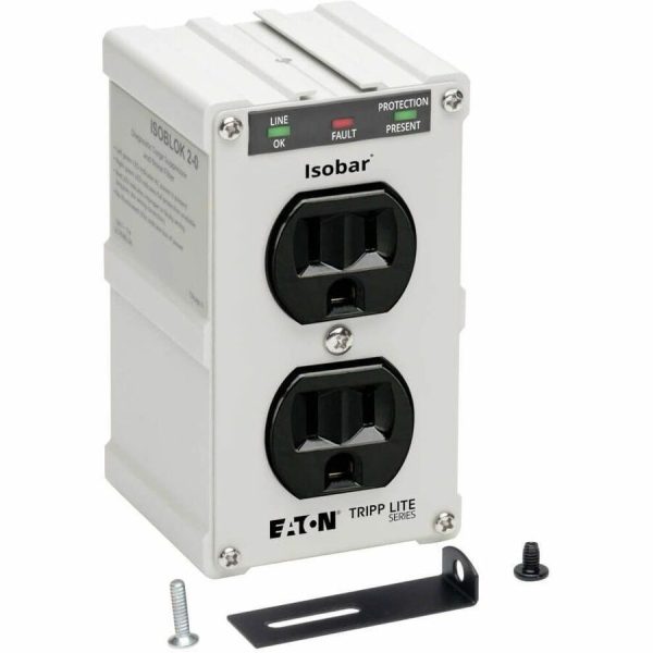 Eaton Tripp Lite Series Isobar 2-Outlet Surge Protector, Direct Plug-In, 1410 Joules, Diagnostic LEDs, Metal Housing - Image 7