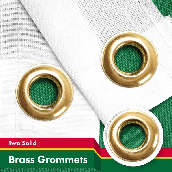 G128 Dominica Dominican Flag | 3x5 Ft | LiteWeave Pro Series Printed 150D Polyester | Country Flag, Indoor/Outdoor, Vibrant Colors, Brass Grommets, Thicker and More Durable Than 100D 75D Polyester - Image 2
