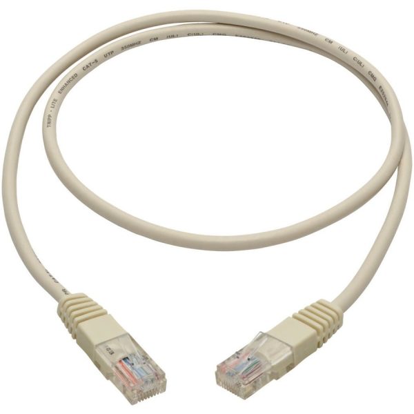 Eaton Tripp Lite Series Cat5e 350 MHz Molded (UTP) Ethernet Cable (RJ45 M/M), PoE - White, 3 ft. (0.91 m) - Image 2