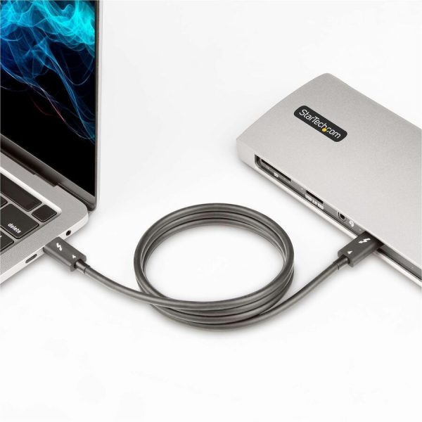 StarTech.com 3ft (1m) Thunderbolt 4 Cable, 40Gbps, 100W PD, 4K/8K Video, Intel-Certified, Compatible w/Thunderbolt 3/USB 3.2/DisplayPort - Image 9