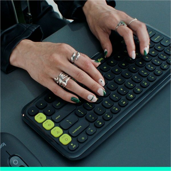 Logitech POP ICON KEYS Wireless Bluetooth Keyboard, Comfortable Typing, Programmable Keys, Easy-Switch Between up to 3 Devices (Lilac & Off-white) - Image 7