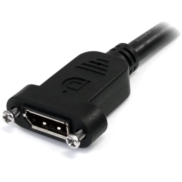 StarTech.com 3ft (1m) Panel Mount DisplayPort Cable, 4K x 2K Video, DisplayPort 1.2 Extension Cable Male to Female, DP Extender Cord - Image 2