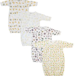 Unisex Newborn Baby 4 Piece Gown Set Nc_0733