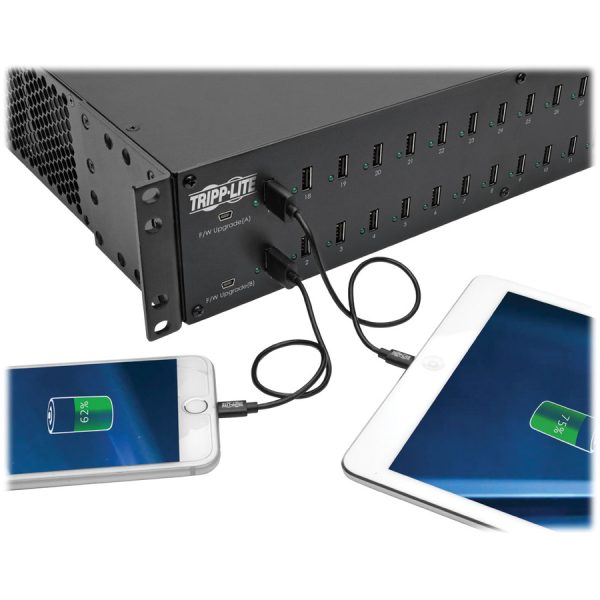 Eaton Tripp Lite Series 32-Port USB Charging Station with Syncing, 5V 80A (400W) USB Charger Output, 2U Rack-Mount - Image 2