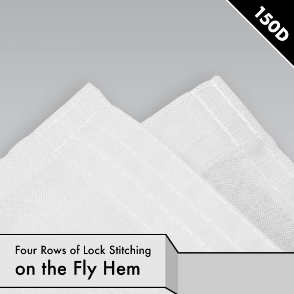 G128 5 Pack: Solid White Color Flag | 2x3 Ft | LiteWeave Pro Series Printed 150D Polyester | Indoor/Outdoor, Vibrant Colors, Brass Grommets, Thicker and More Durable Than 100D 75D Polyester - Image 5