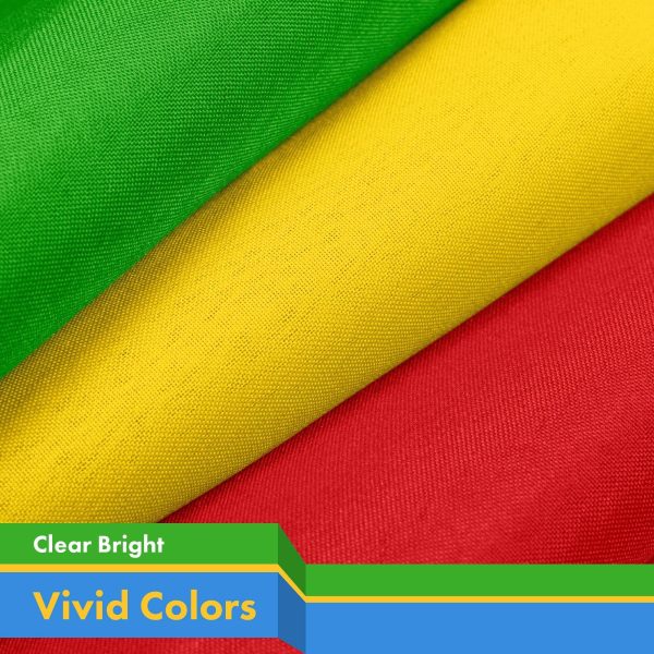 G128 10 Pack: Mali (Malian) Flag | 3x5 feet | Printed 150D Indoor/Outdoor, Vibrant Colors, Brass Grommets, Quality Polyester, Much Thicker More Durable Than 100D 75D Polyester - Image 3