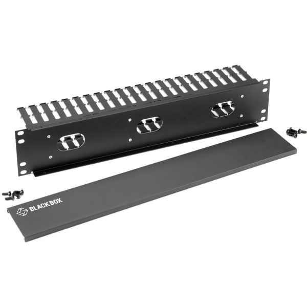 Black Box Horizontal IT Rackmount Cable Manager - 2U, 19" , Single-Sided, Black - Image 4
