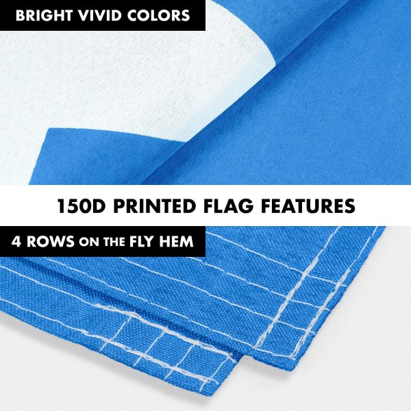 Flag Pole 6FT Silver Tangle Free & Somalia Somalian Flag 3x5 Ft Combo Printed 150D Polyester By G128 - Image 5